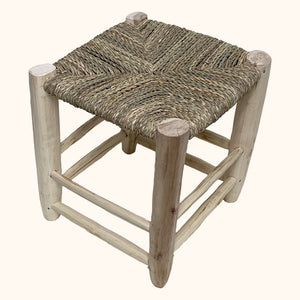 Stool - Wood,Seagrass