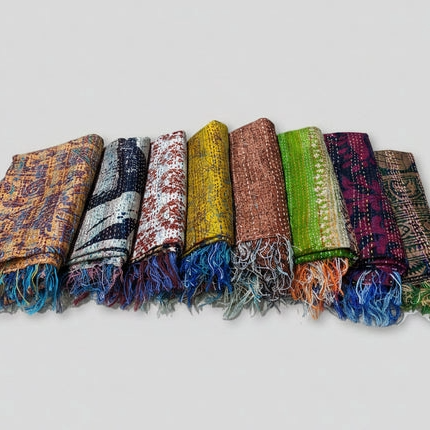 Recycled Sari Silk Scarves