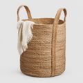 Natural jute braided basket