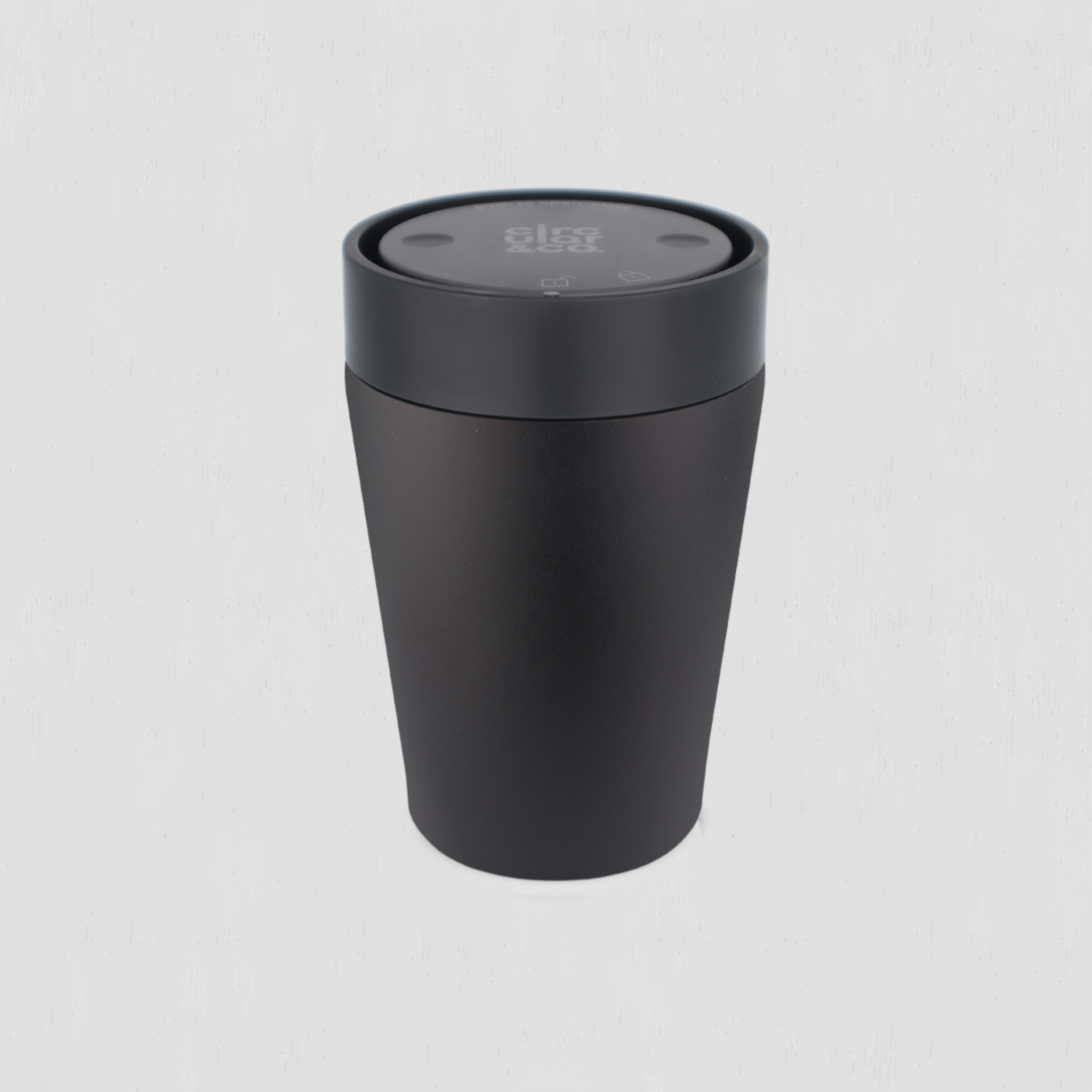 8oz black stainless steel thermal travel cup
