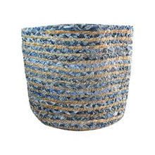Basket - Plaited Hemp & Fabric