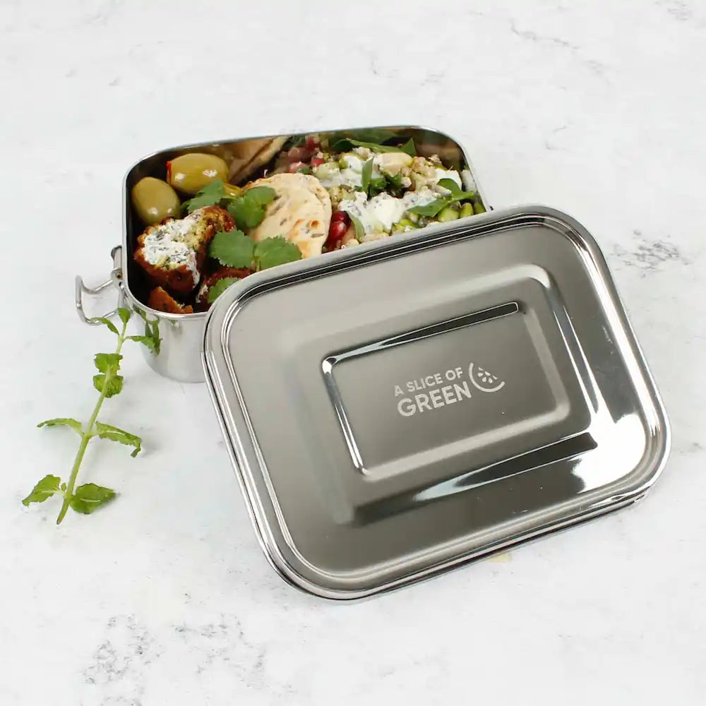 Adoni leak proof lunch box showing filled with food