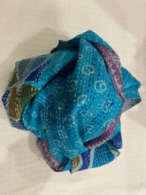Recycled Silk Sari Scarf Online Turquoise