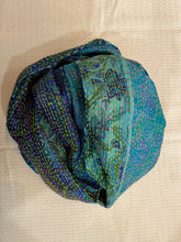 Recycled Silk Sari Scarf Online Turquoise