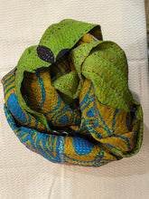 Recycled Silk Sari Scarf Online Green