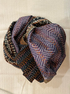 Recycled Silk Sari Scarf Online Neutrals