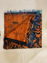 Recycled Silk Sari Scarf Online Rust / Orange Tones
