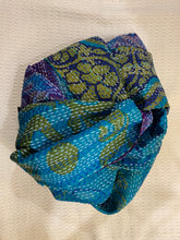 Recycled Silk Sari Scarf Online Turquoise