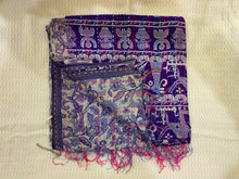 Recycled Silk Sari Scarf Online Blue