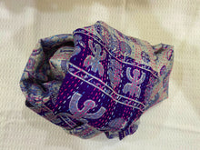 Recycled Silk Sari Scarf Online Blue