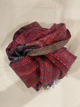 Recycled Silk Sari Scarf Online Red