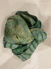 Recycled Silk Sari Scarf Online Green