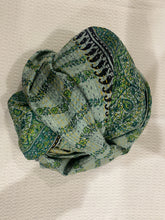 Recycled Silk Sari Scarf Online Green