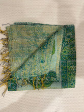 Recycled Silk Sari Scarf Online Green