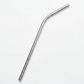 a bent stainless steel reusable straw