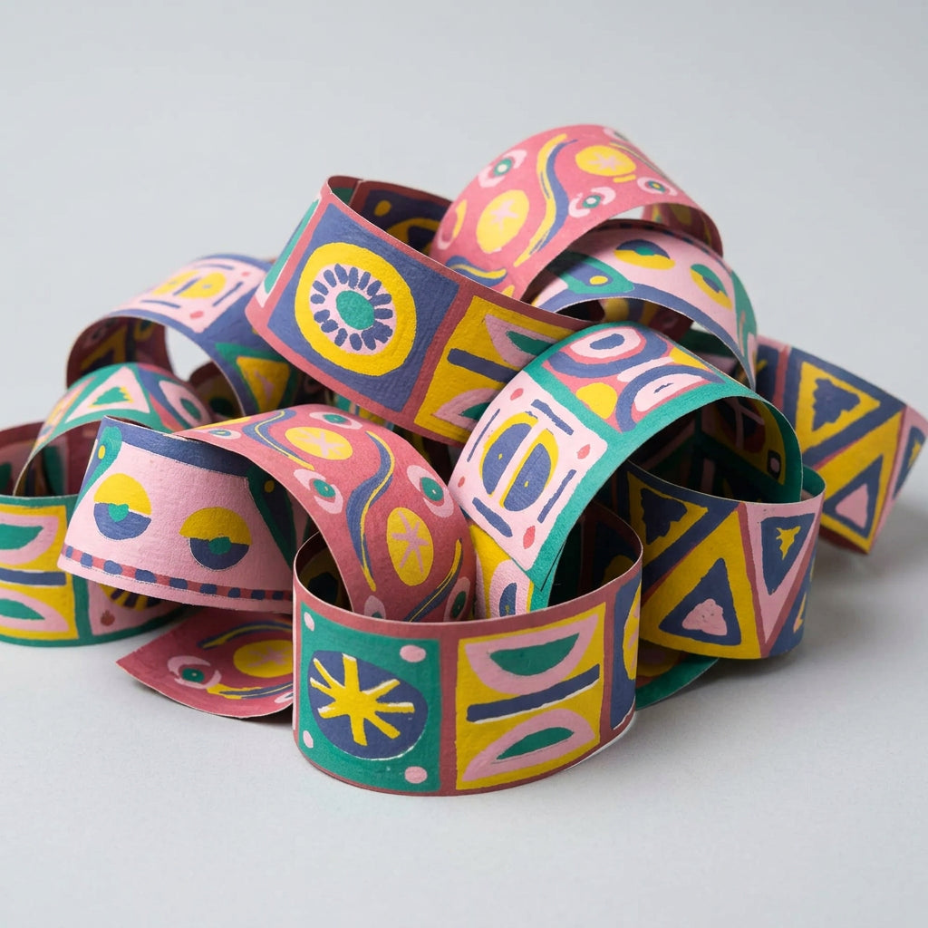 paper chains with muted designs
