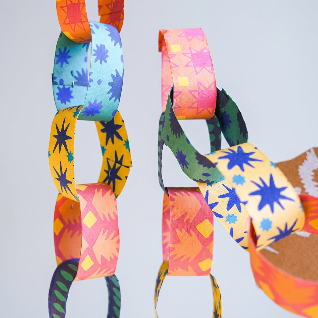 multi colour paperchains