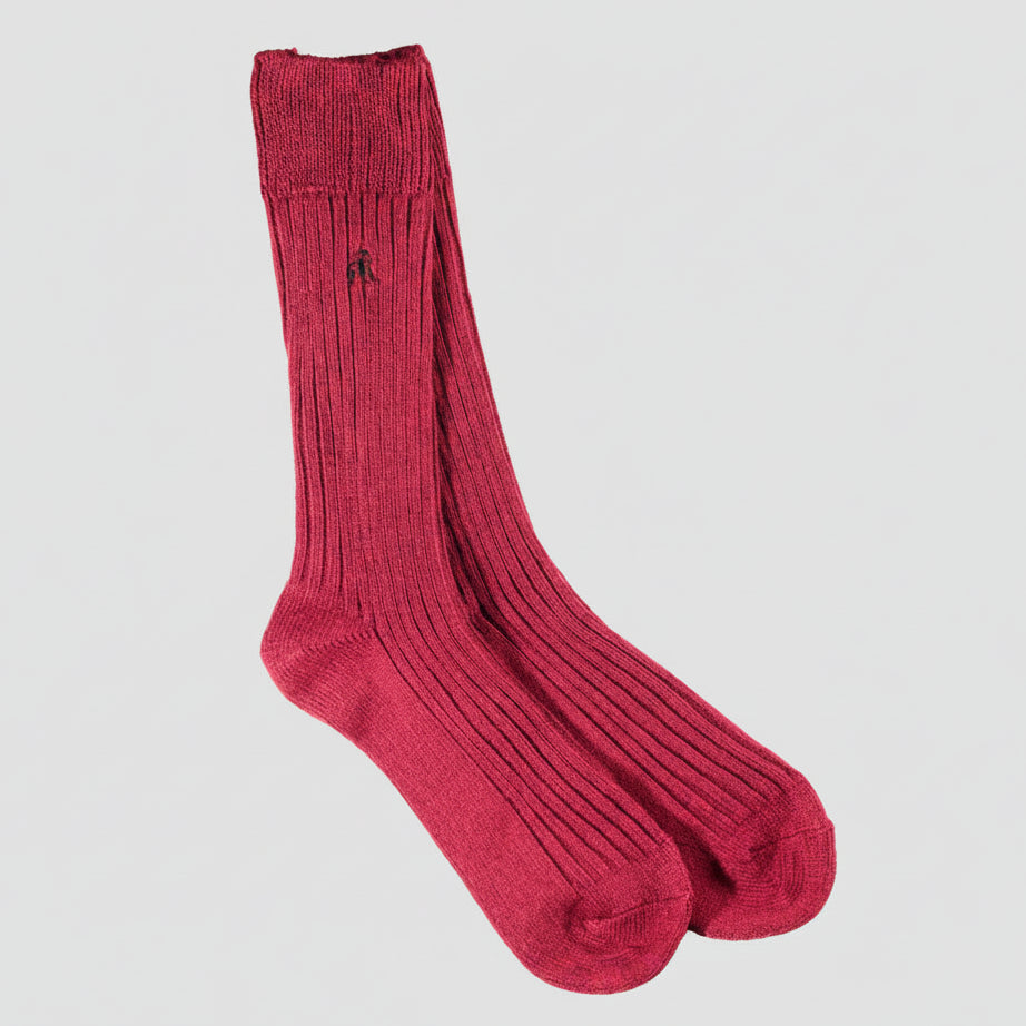 claret boot socks