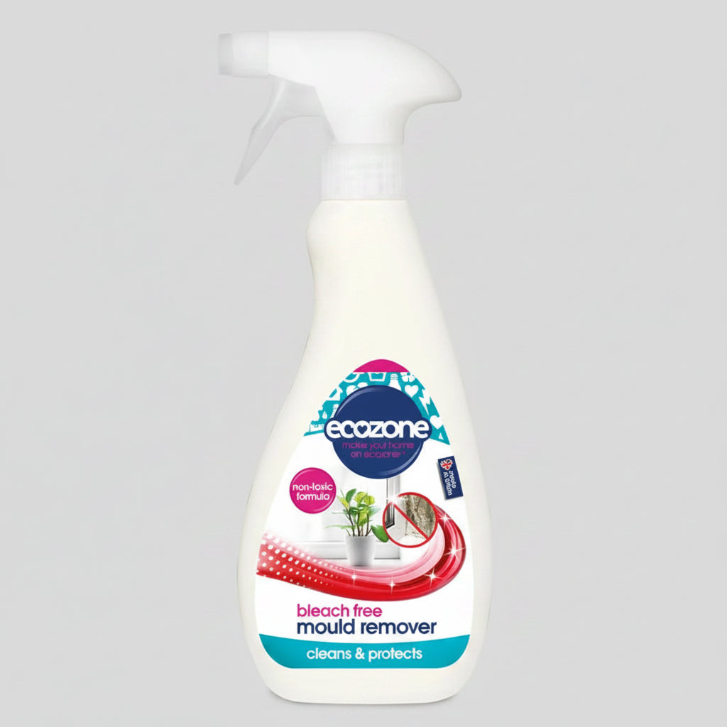 bottle of ecozone mould remover bleach free