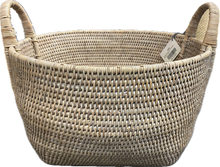 Rattan Round Baskets With Handles