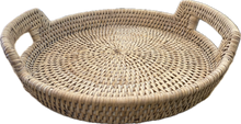Rattan Round Trays With Handles