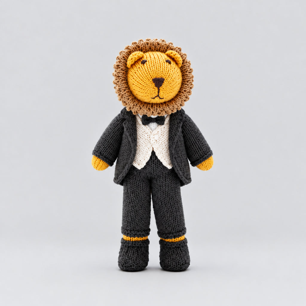 Lion in grey 3 piece suit