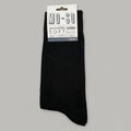 a pair of black mo-so socks 41-46 on a grey background