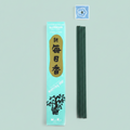 Incense sticks with packaging on a blue background