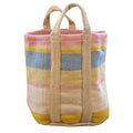 Jute Storage Bag - Large - Pastel & Beige