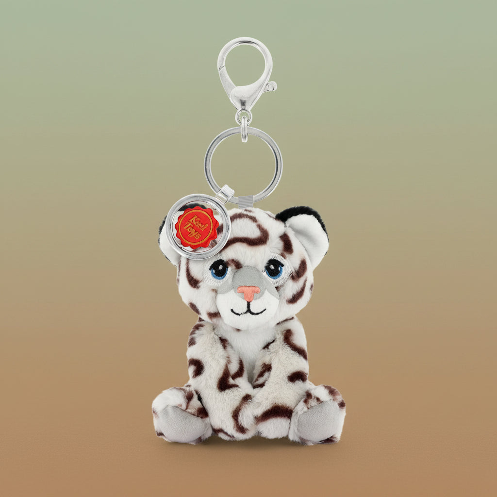 snow leopard bag charm