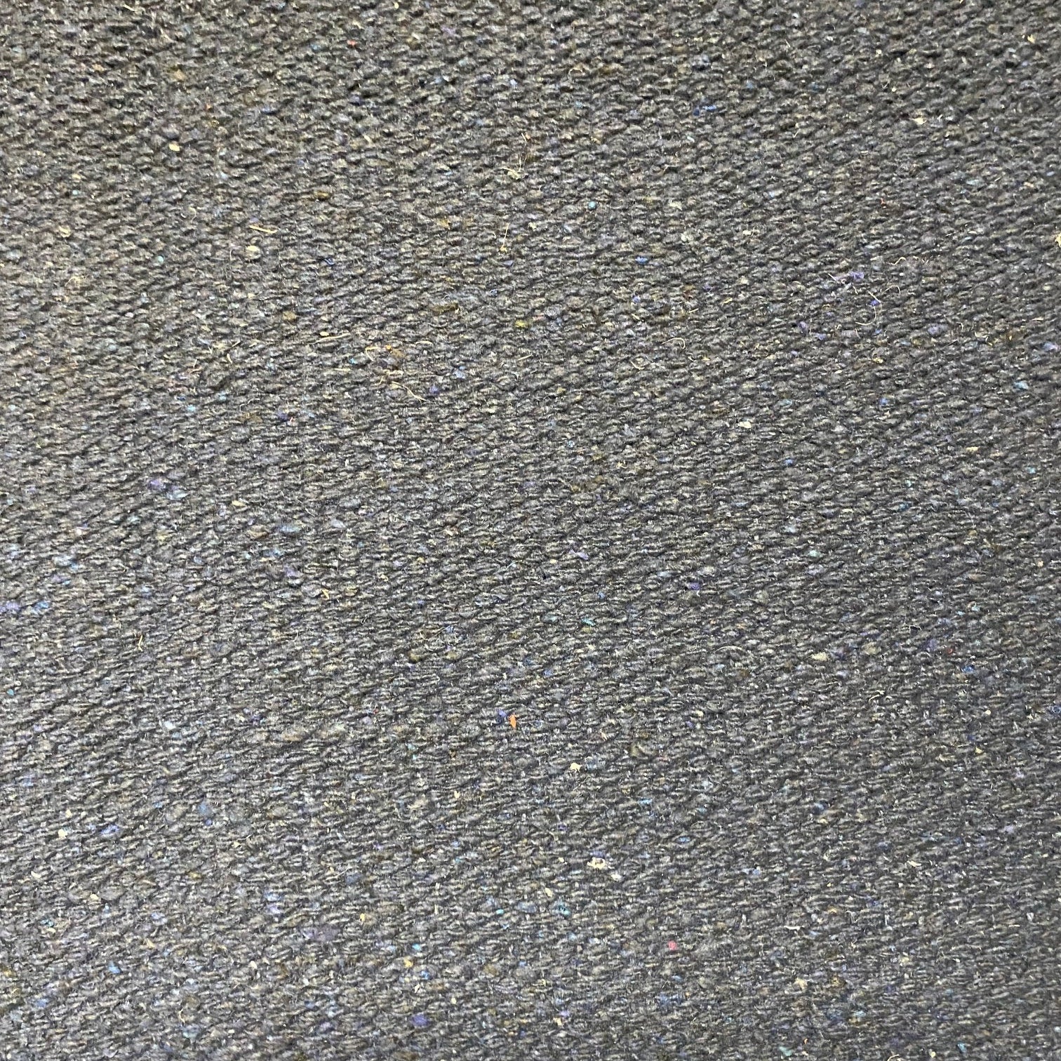 Close-up of dark grey textured rug