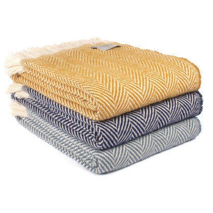 all-wool-chevron-blanket pile