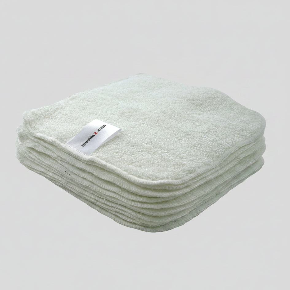bamboo terry square reusable wipes