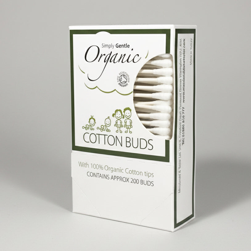 box of 200 organic cotton buds