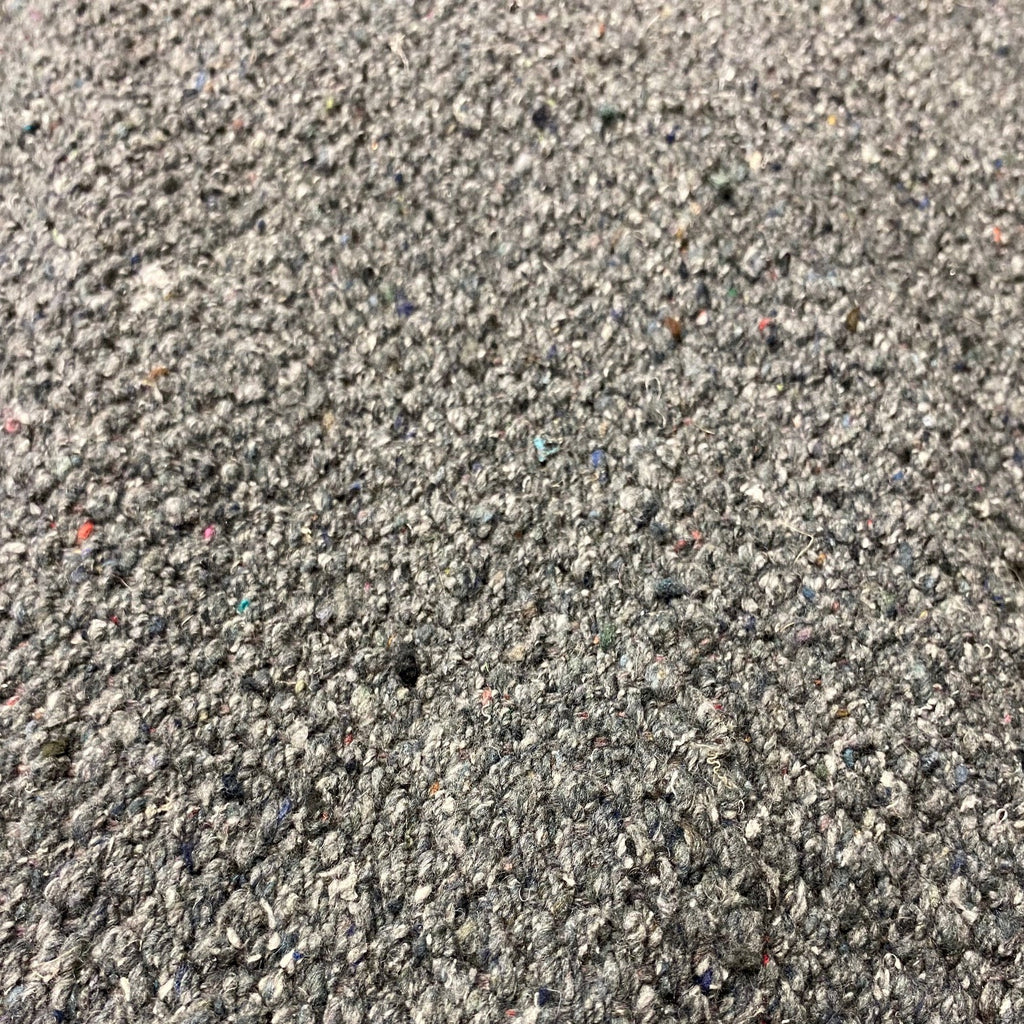 Close-up of dark grey textured rug