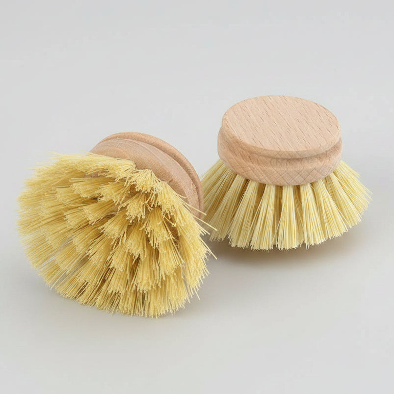 two dish brush heads
