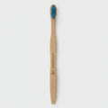 bamboo tooth brush with blue bristles