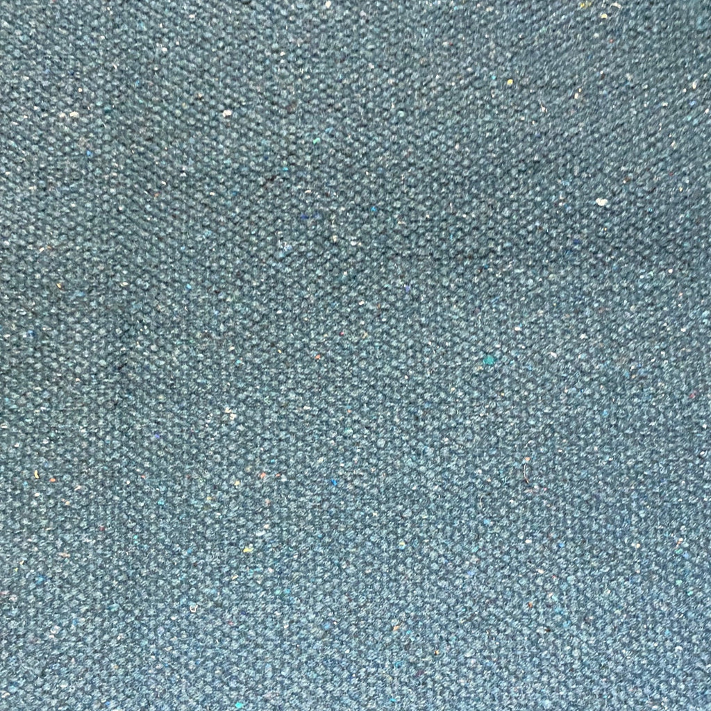 Close-up of mallard blue textured rug