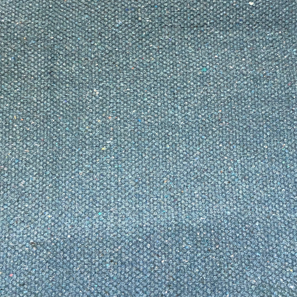 Close-up of mallard blue textured rug