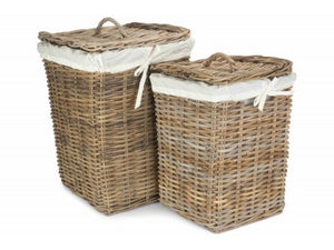 Rattan Laundry Basket- Lined