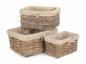 Rattan Storage basket Lined
