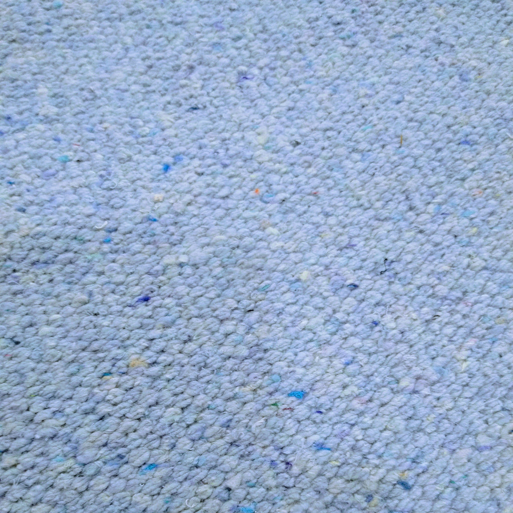 Sky Blue close-up of  textured rug