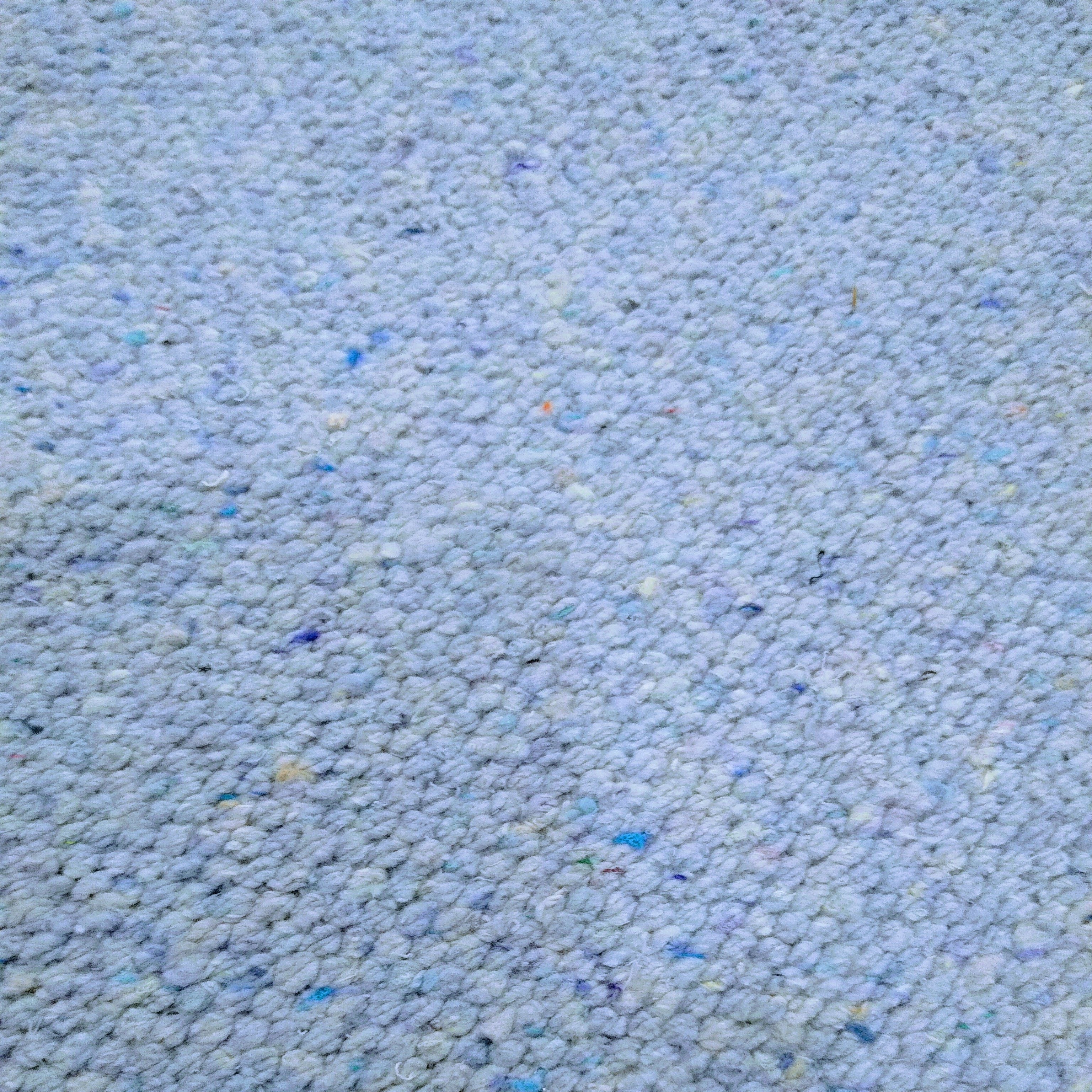 Sky Blue close-up of  textured rug